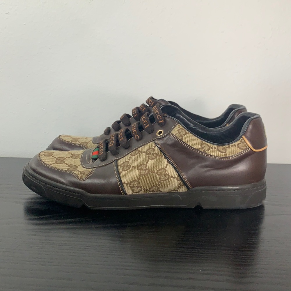 Authentic Gucci GG monogram low top sneakers US size 9